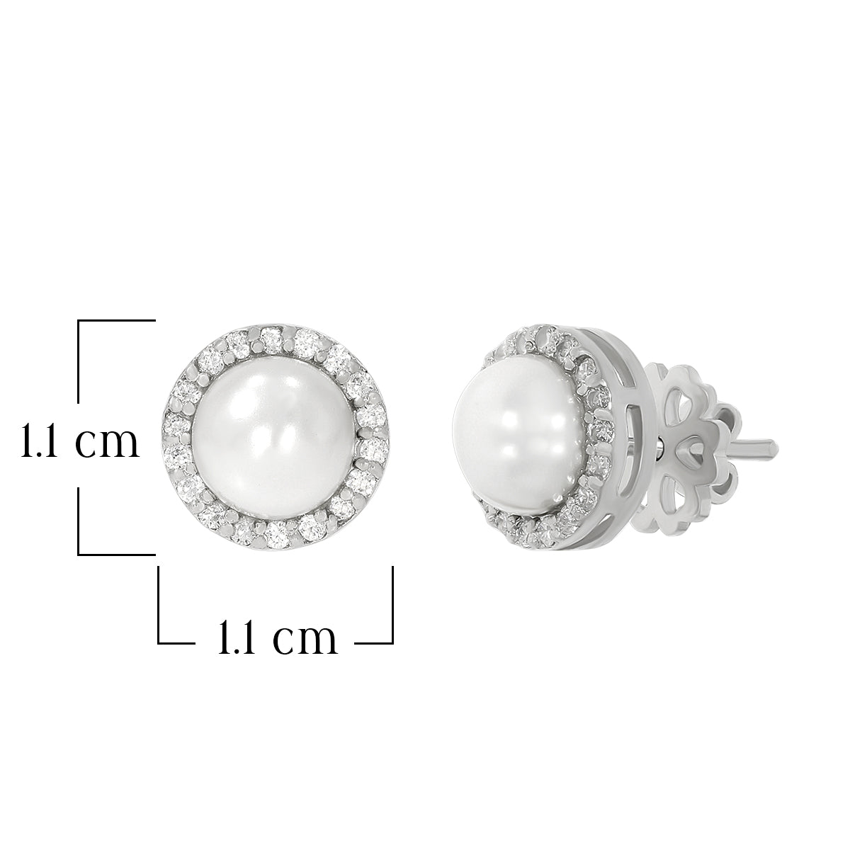 Stylish Pearl Circle Designer Studs