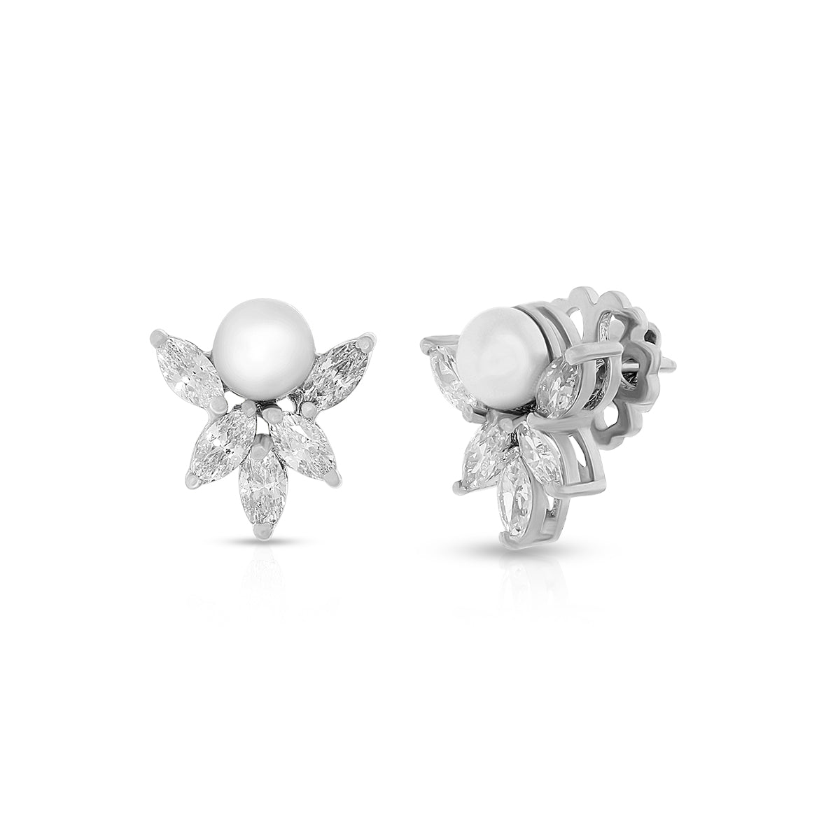 Pearl Petal Style Earrings