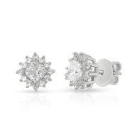 Radiant Square Bloom Studs
