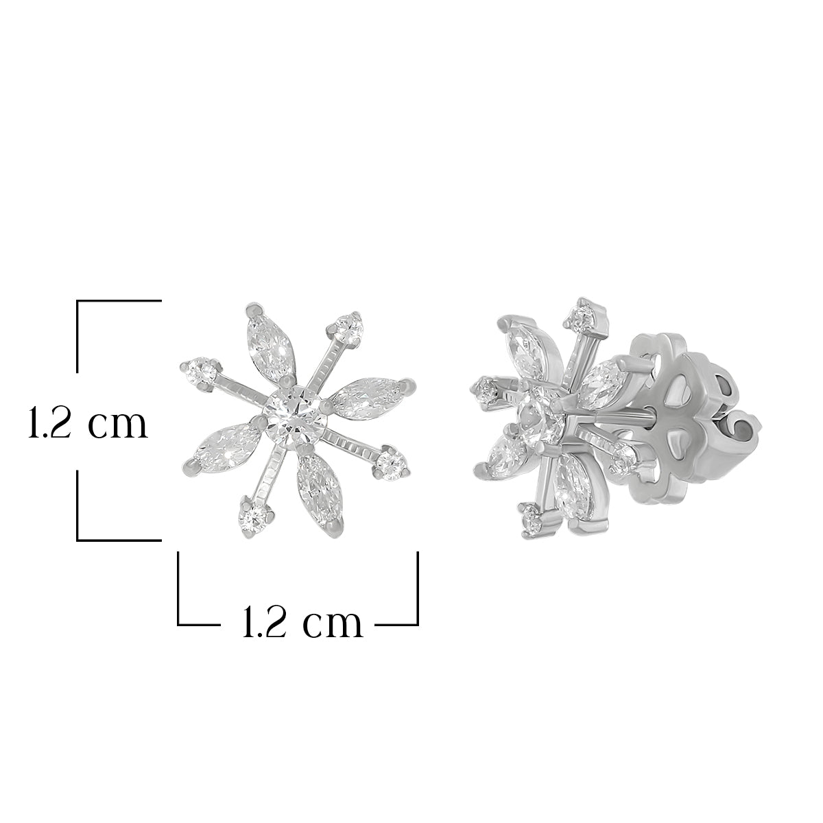 Sparkling Star Flower Studs