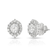 Graceful Sparkle Halo Studs