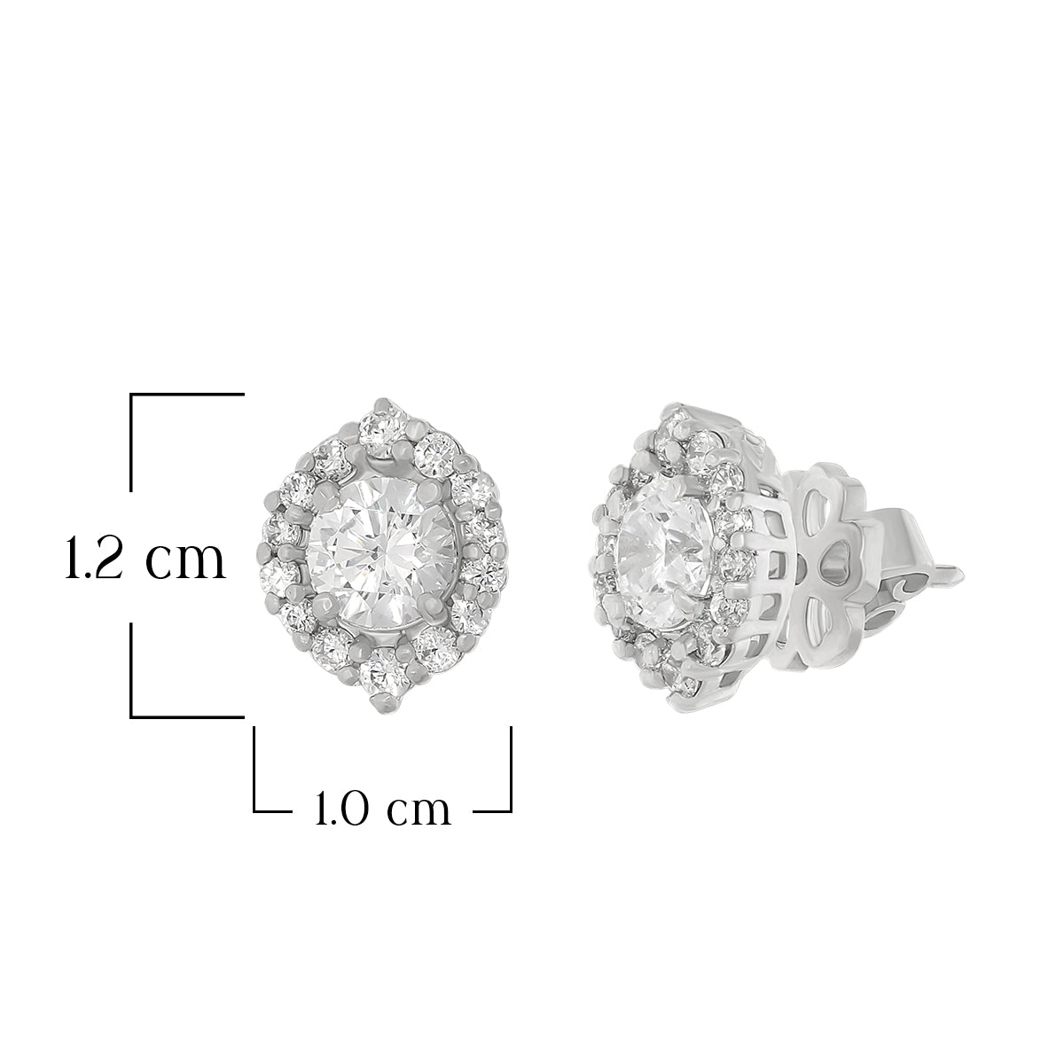 Graceful Sparkle Halo Studs