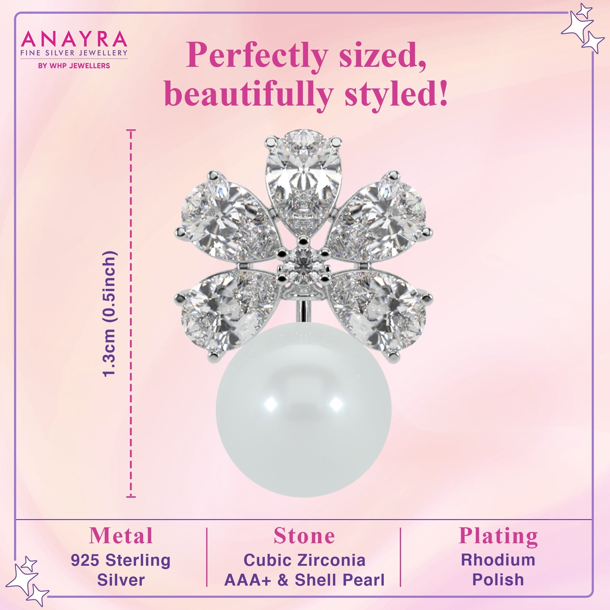 Crystal Flake Pearl Drops