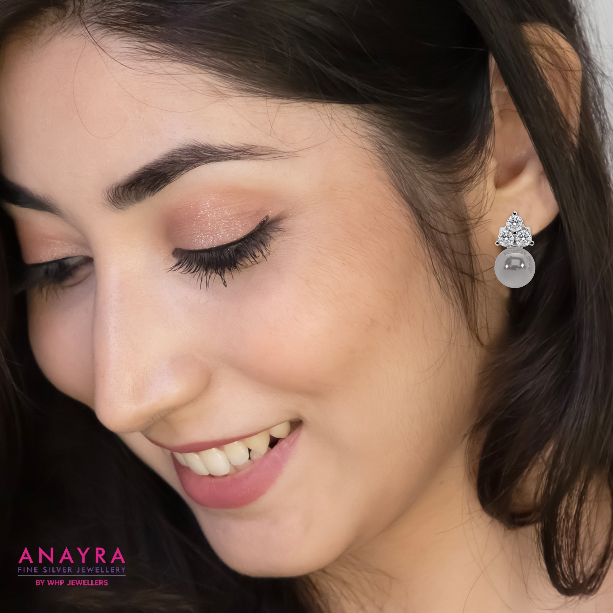 Timeless Pearl Studs with Diamond Accents