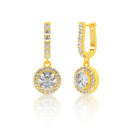 Radiant Round Drop Earrings