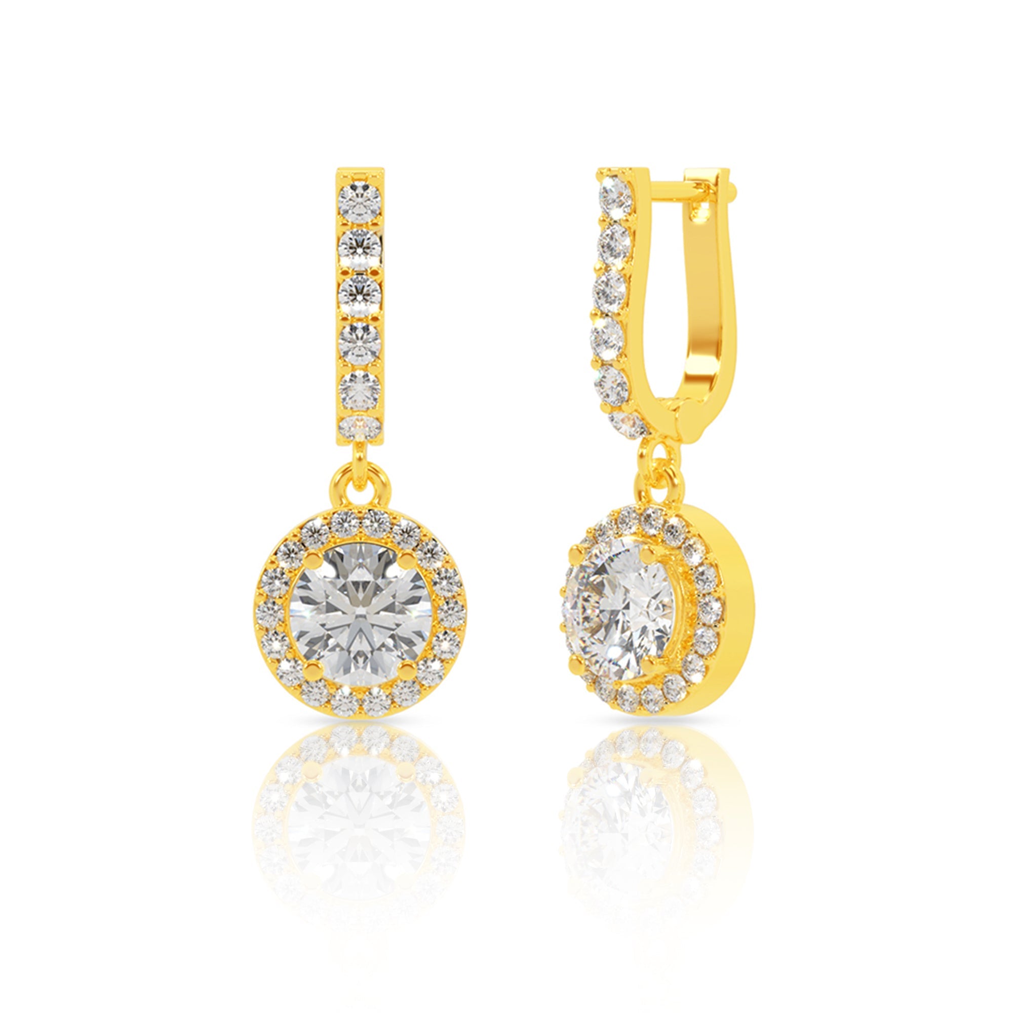 Radiant Round Drop Earrings