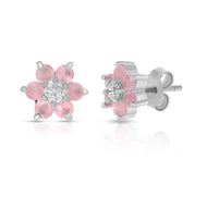 Cute Pink Blossom Studs