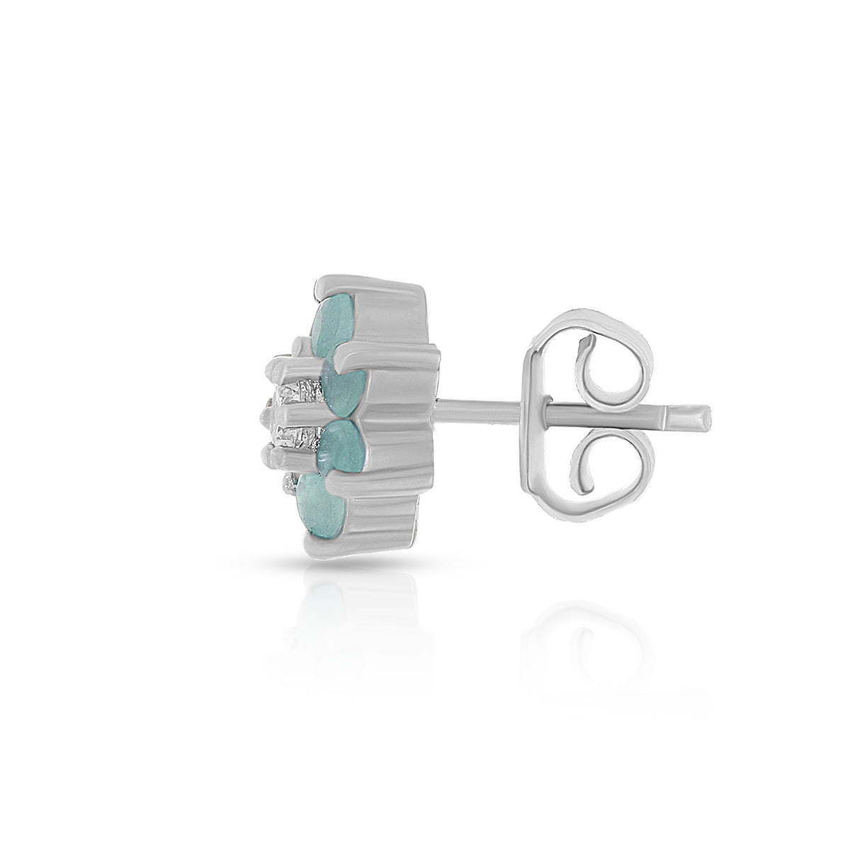 Blue Flower Stud Earrings