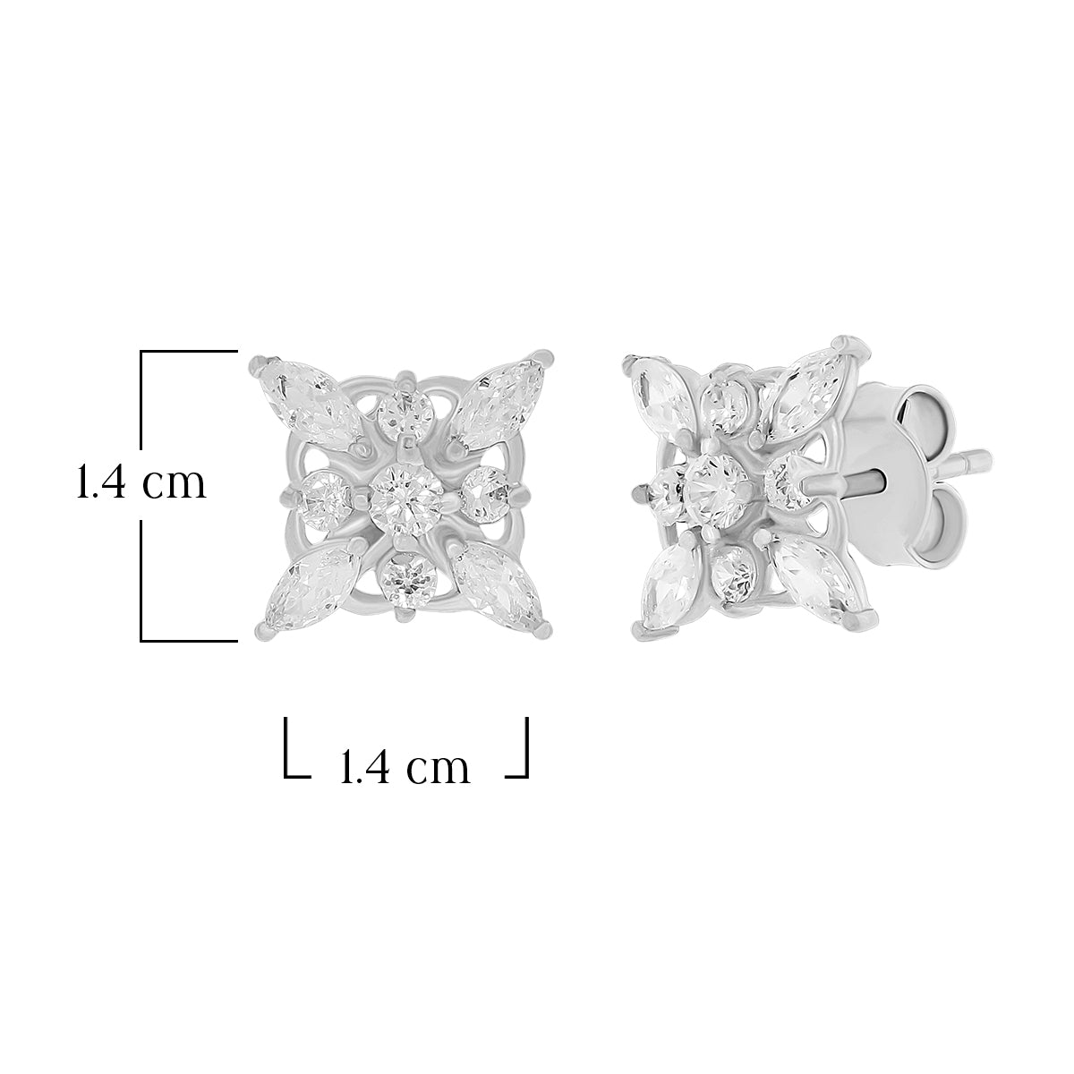 Velvet Ruby Blossom Studs