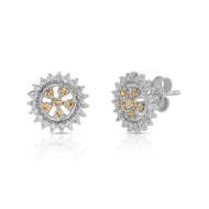 Vintage Flower Design Studs