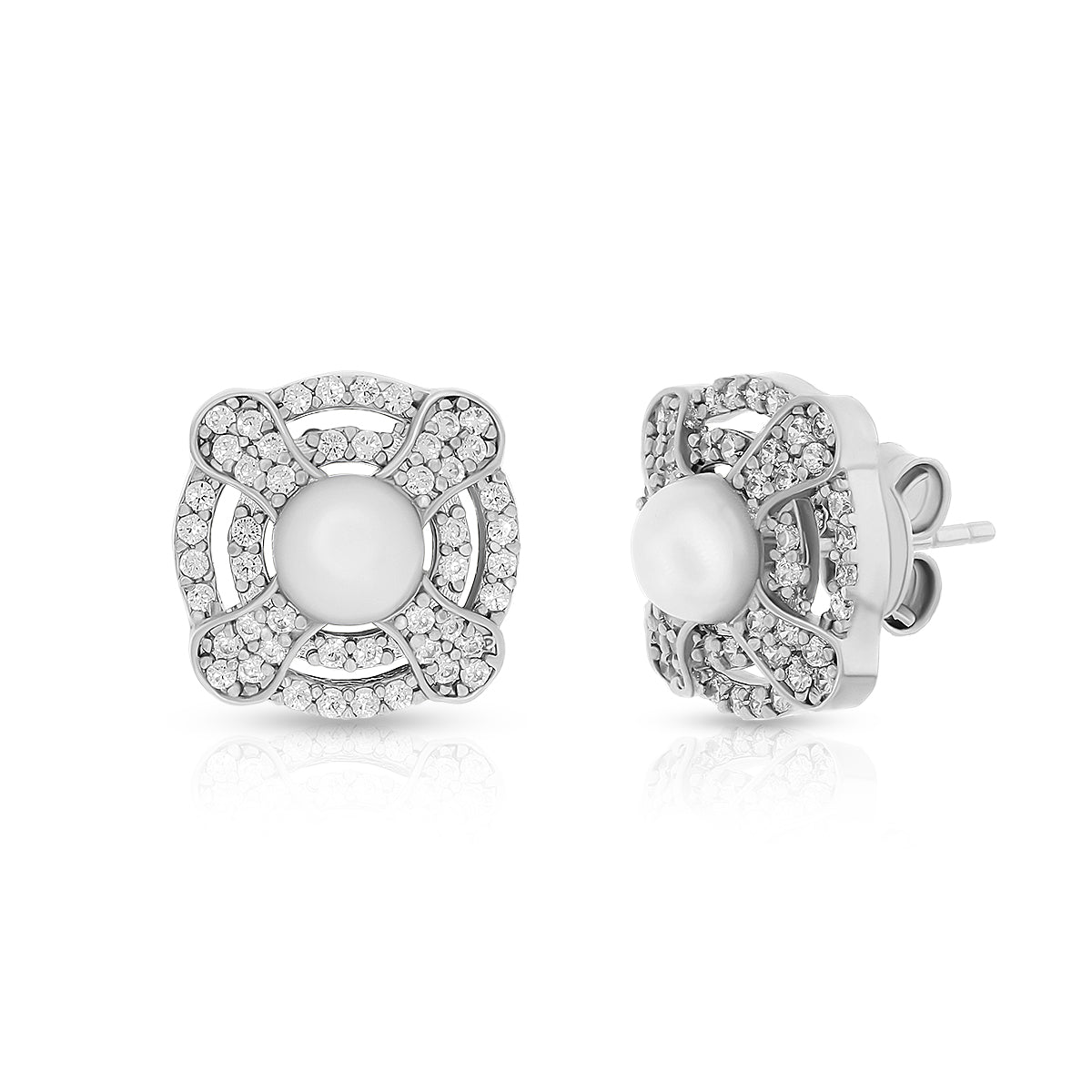 Pearl Aura Floral Studs