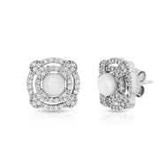 Pearl Aura Floral Studs