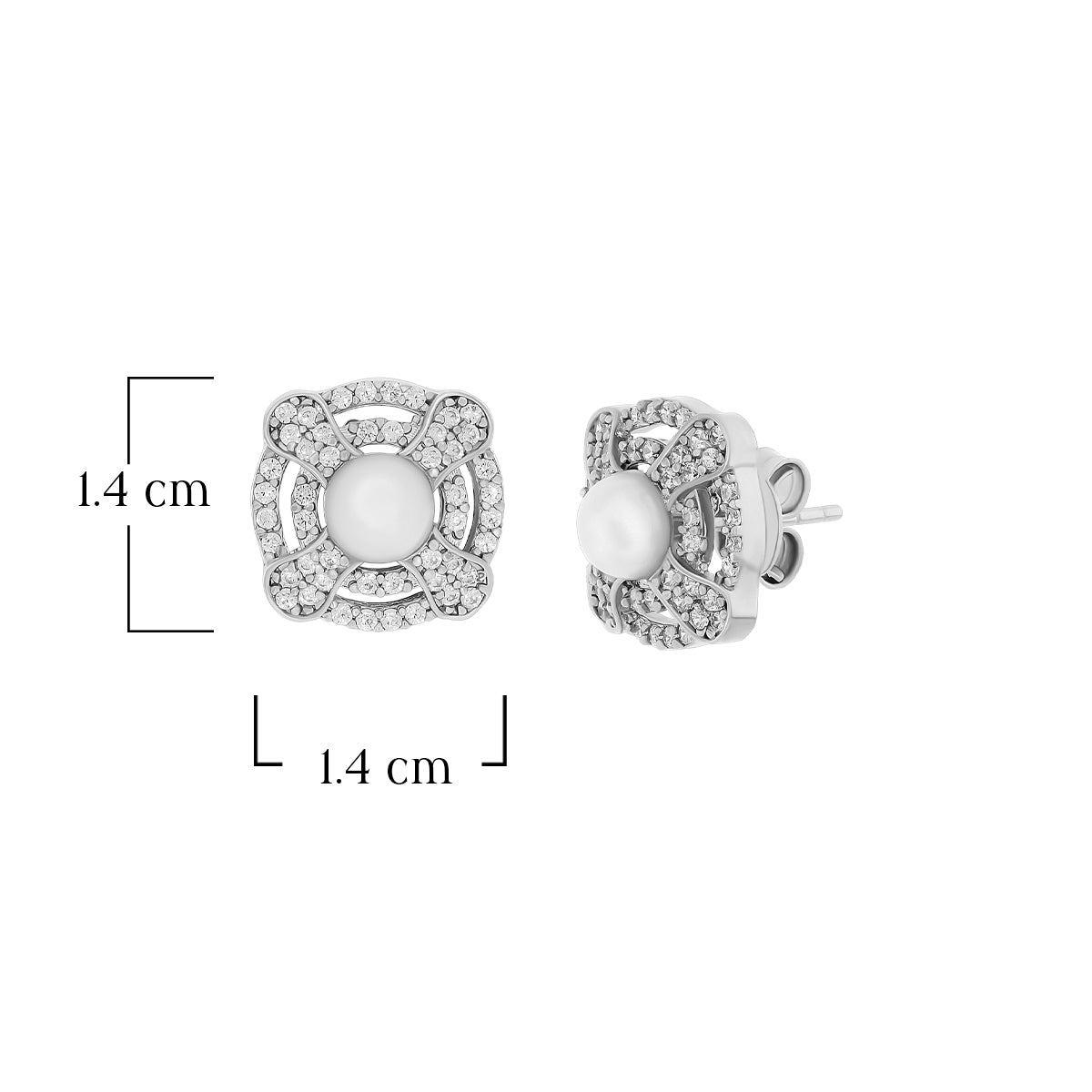 Pearl Aura Floral Studs