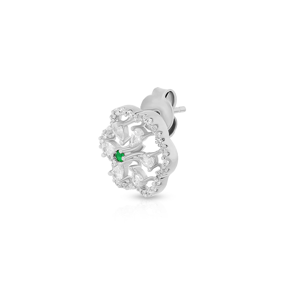 Green Aura Floral Designer Studs