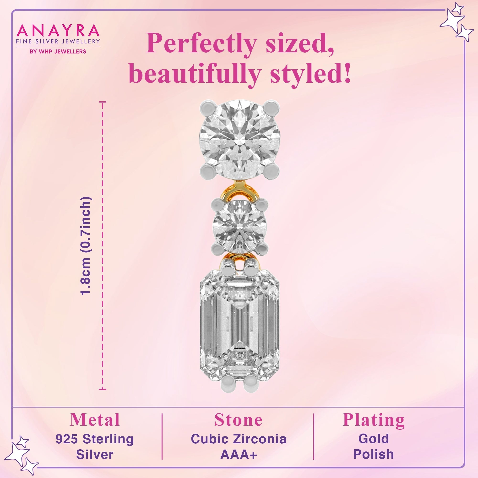 Luxurious Diamond Gold Plated Earrings