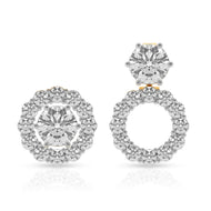 Convertible Diamond Circle Earrings