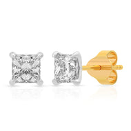Timeless Princess Cut Crystal Studs
