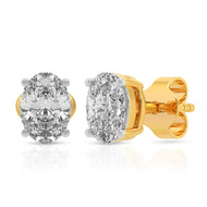 Dazzling Diamond Gold Plated Stud