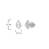 Delicate Leaf Design Studs