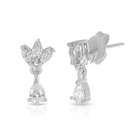 Sparkling Petal Drop Studs