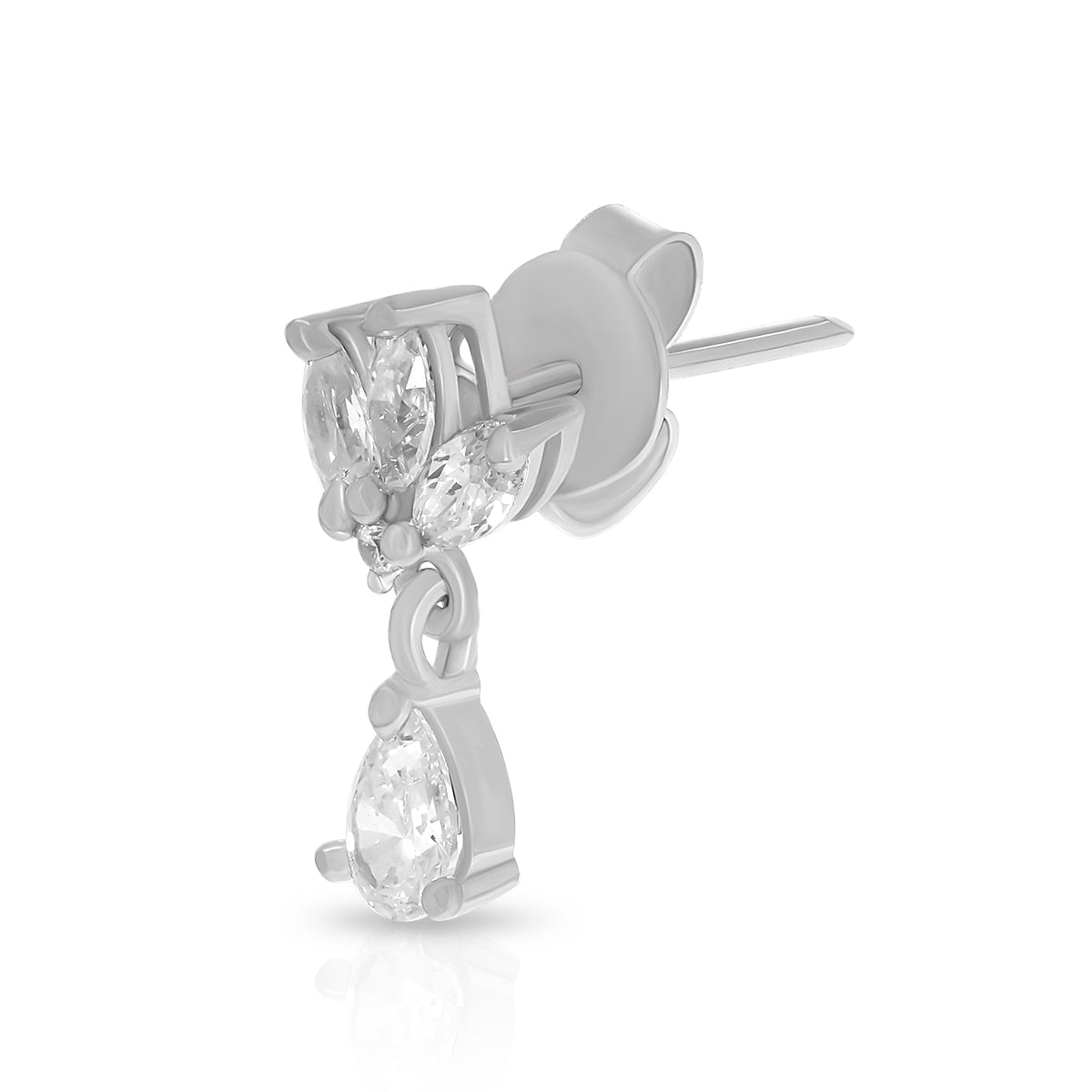 Sparkling Petal Drop Studs