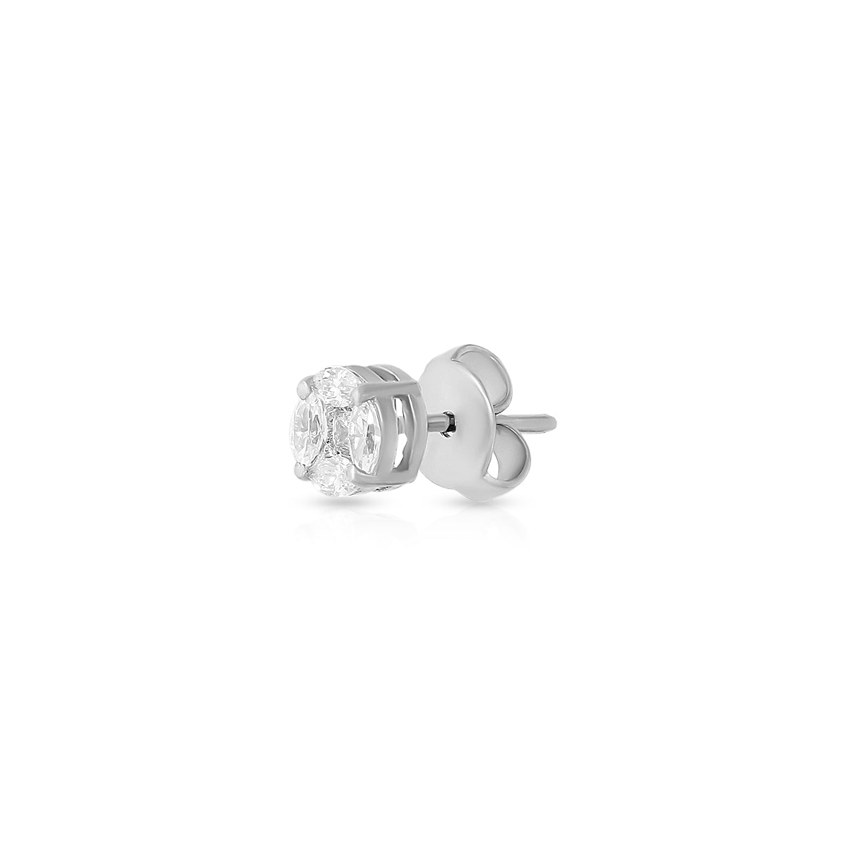 Sparkling Round Cluster Studs