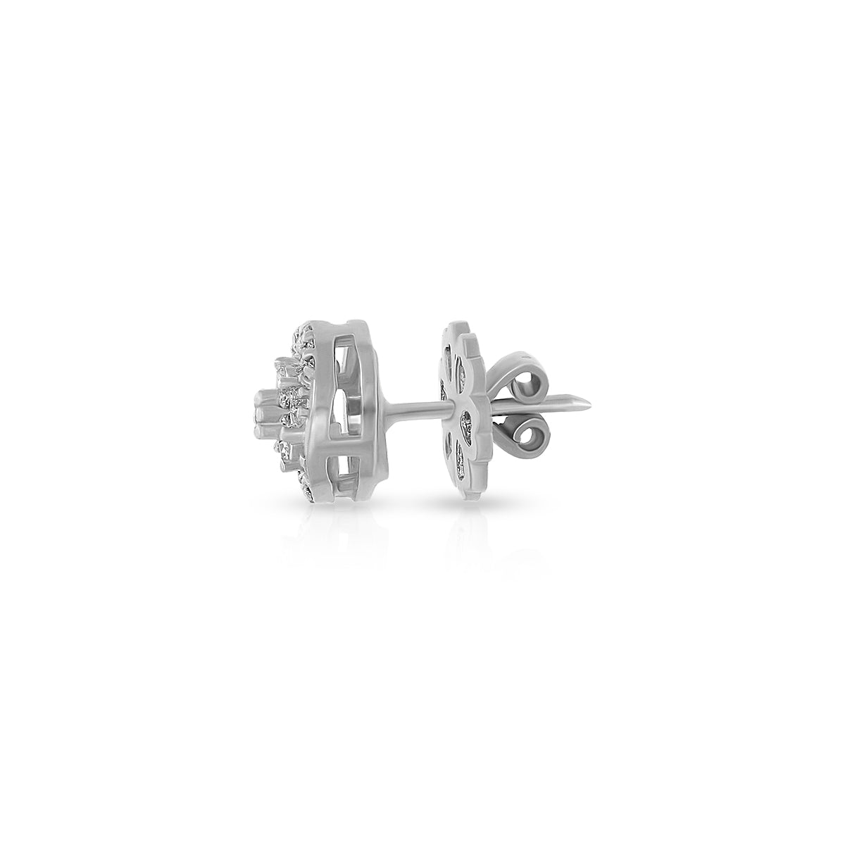 Petite Flower Halo Stud Earrings