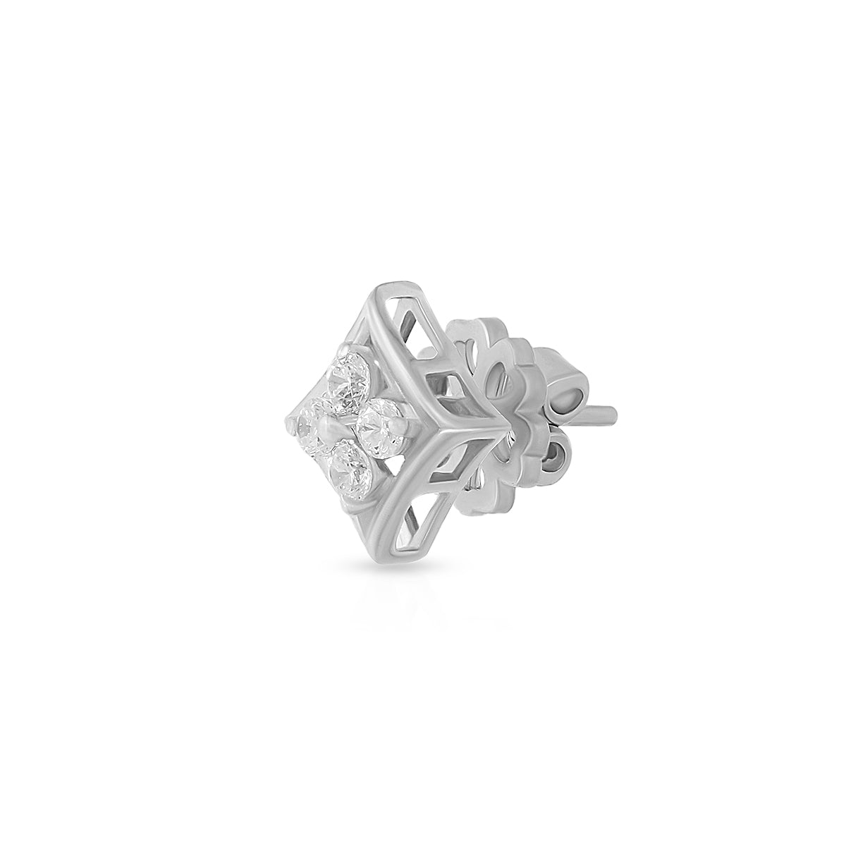 Geometric Floral Stud Earrings