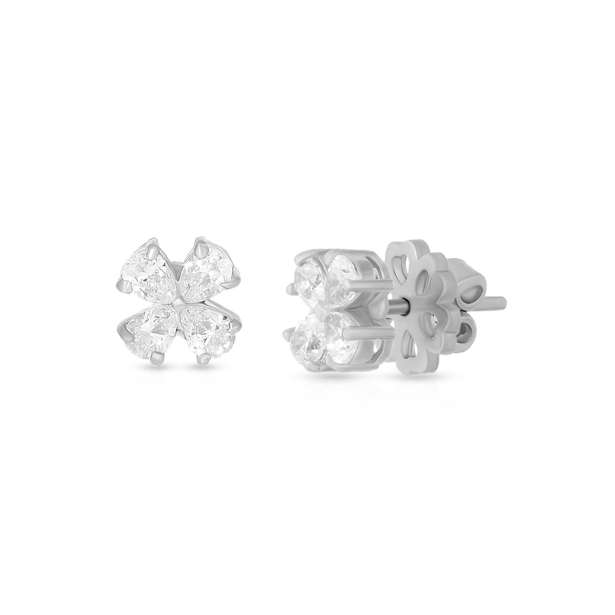 Clover Flower Stud Earrings