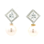Timeless Pearl Dangle Stud Earrings
