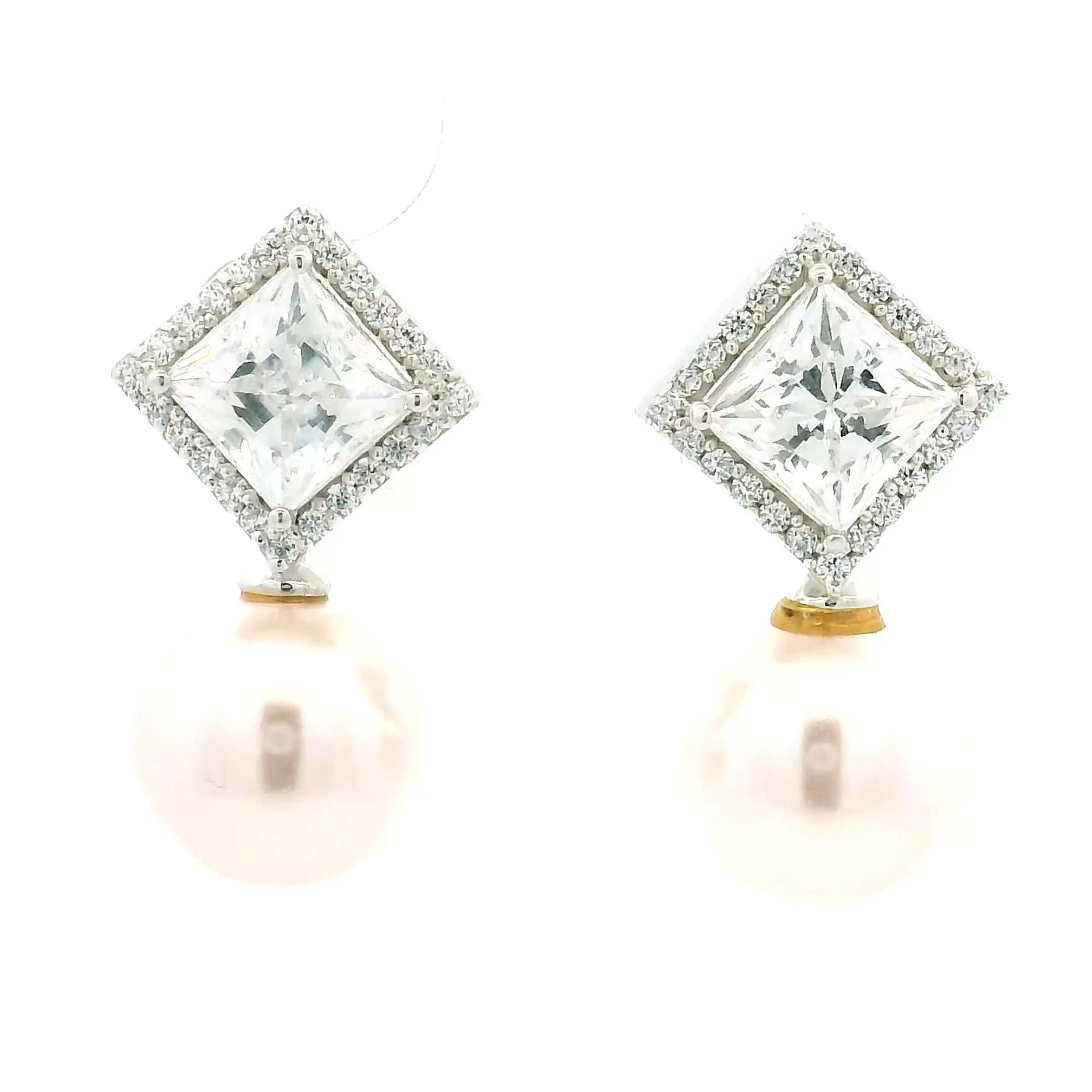 Timeless Pearl Dangle Stud Earrings