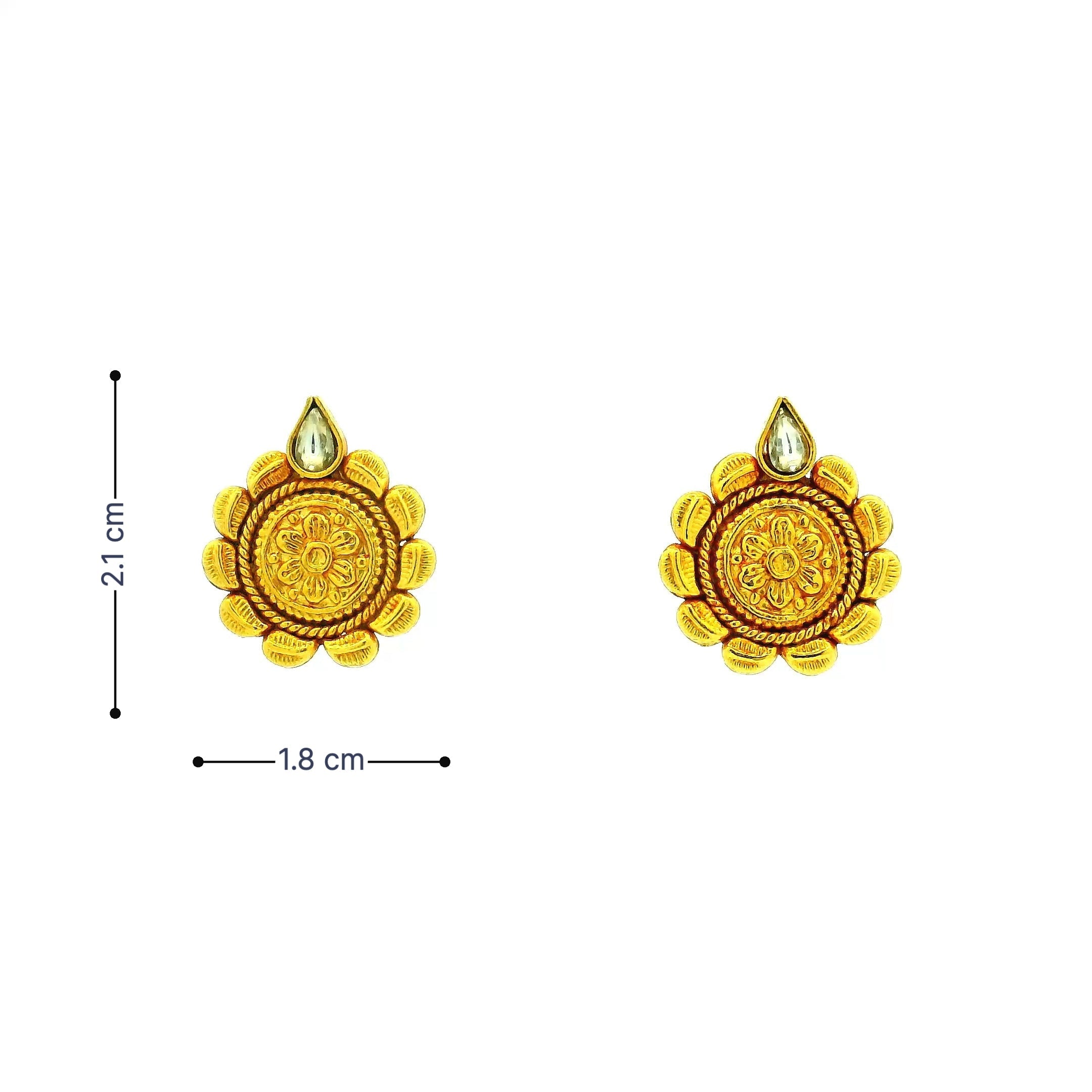 Golden Bloom Gold Plated Earrings