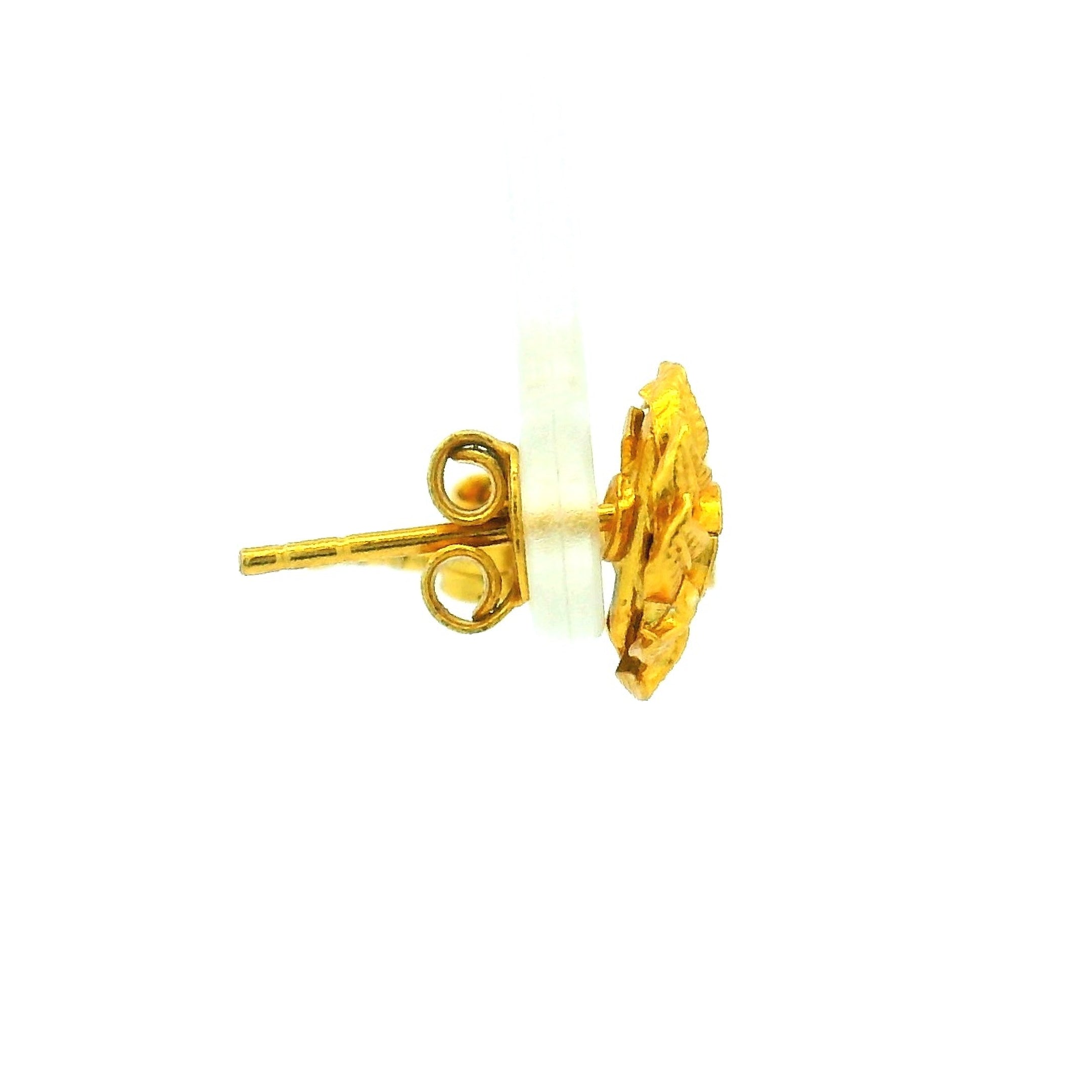 Swirl Design Gold Plated Stud