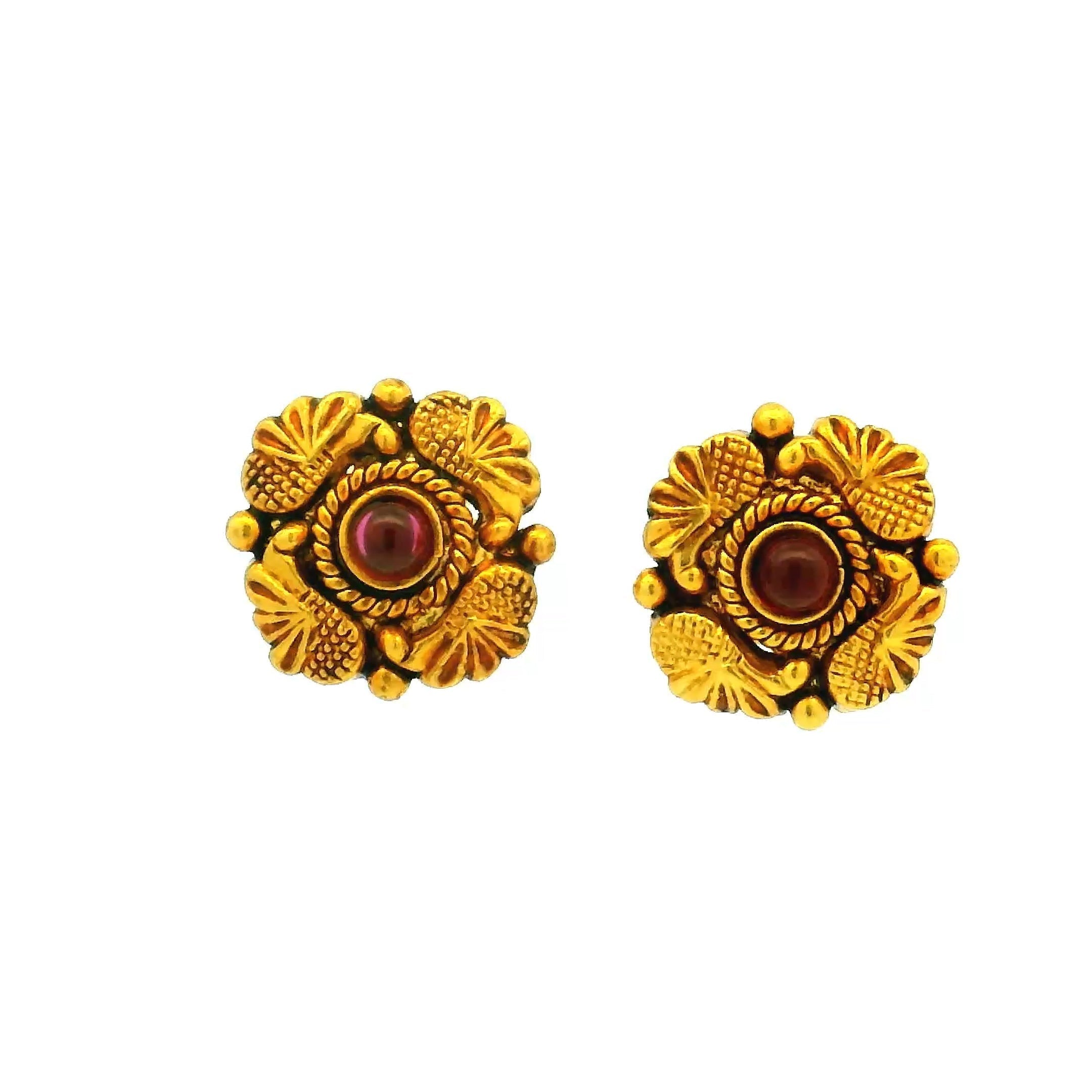 Matte Gold Plated Stud