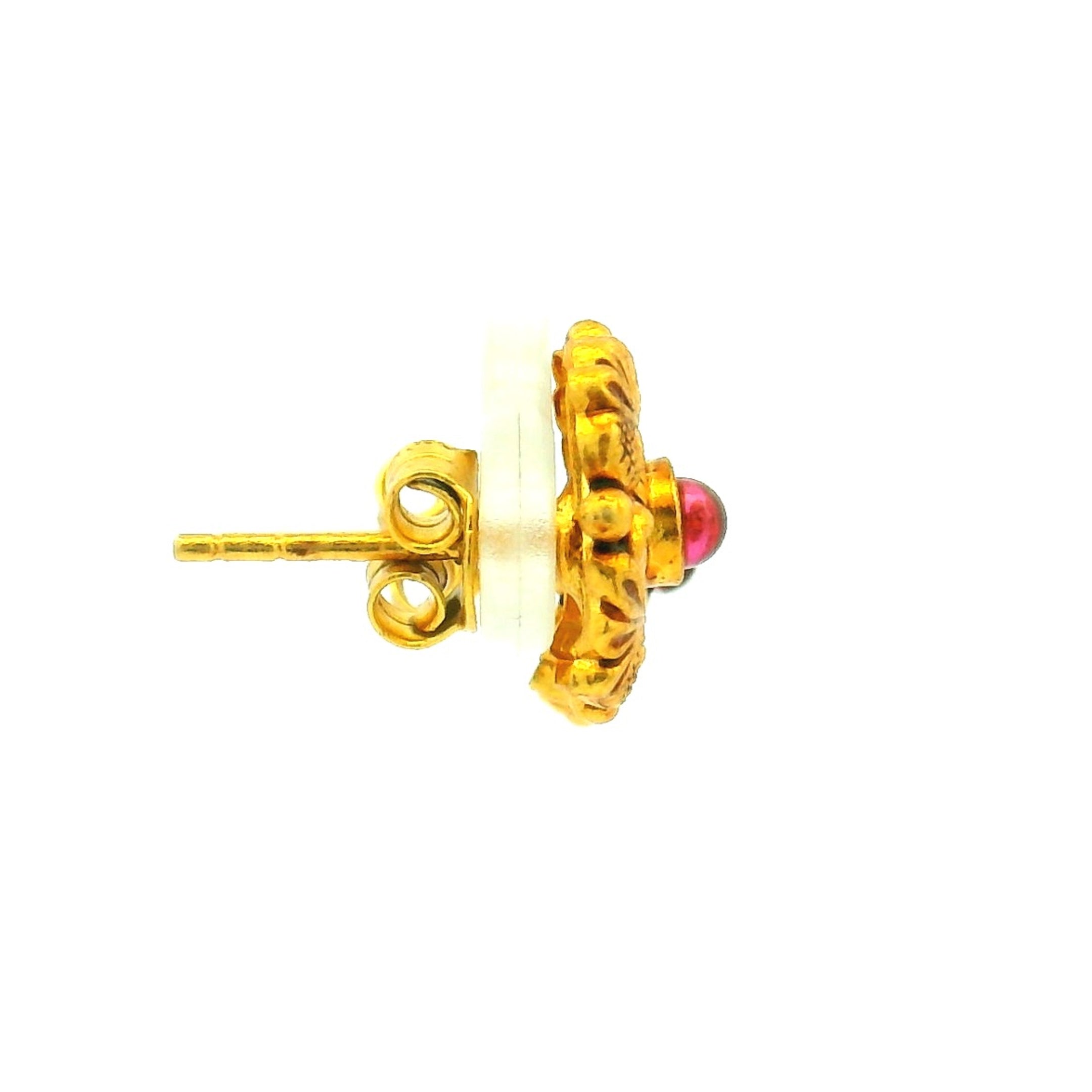 Matte Gold Plated Stud