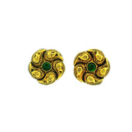 Traditional Round Gold Plated Stud
