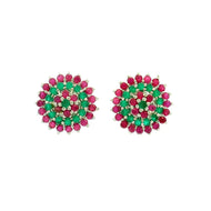 Colorful Round Stud Earrings