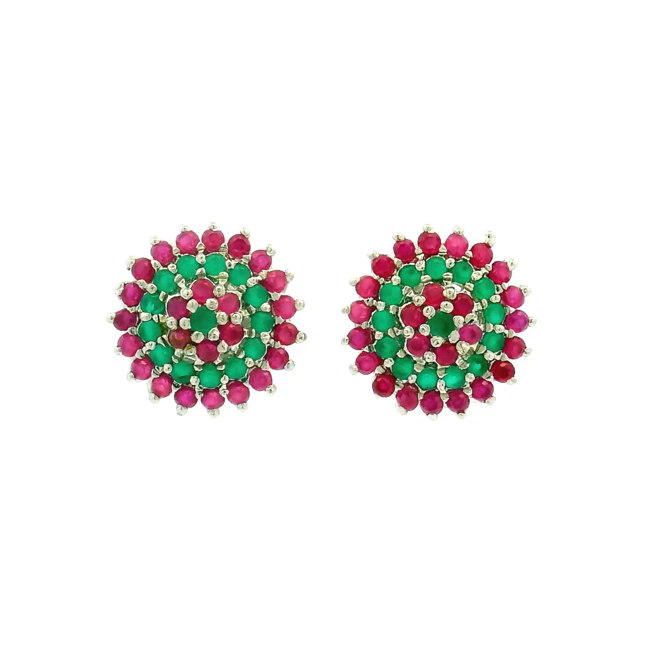 Colorful Round Stud Earrings