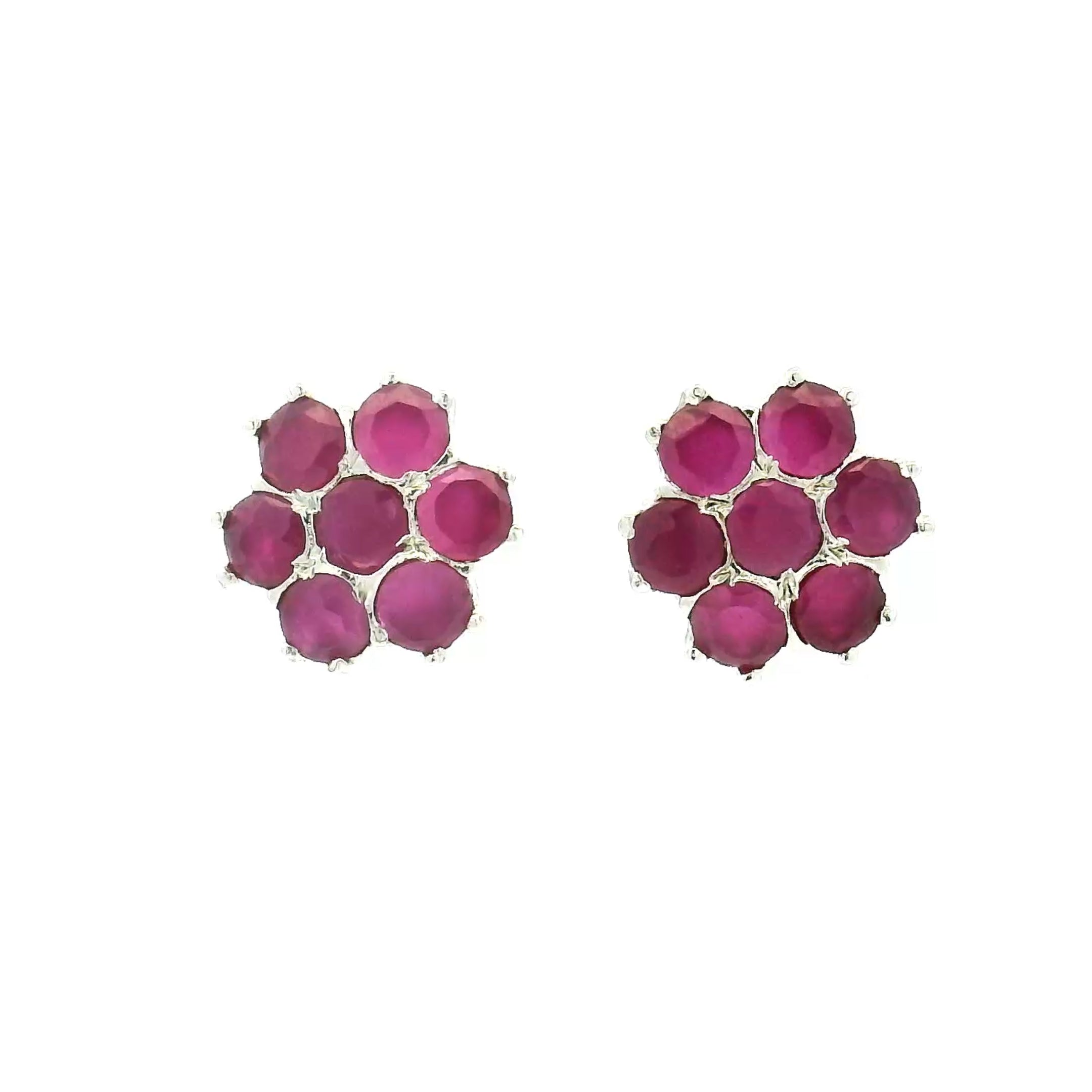 Delicate Pink Rosette Earrings