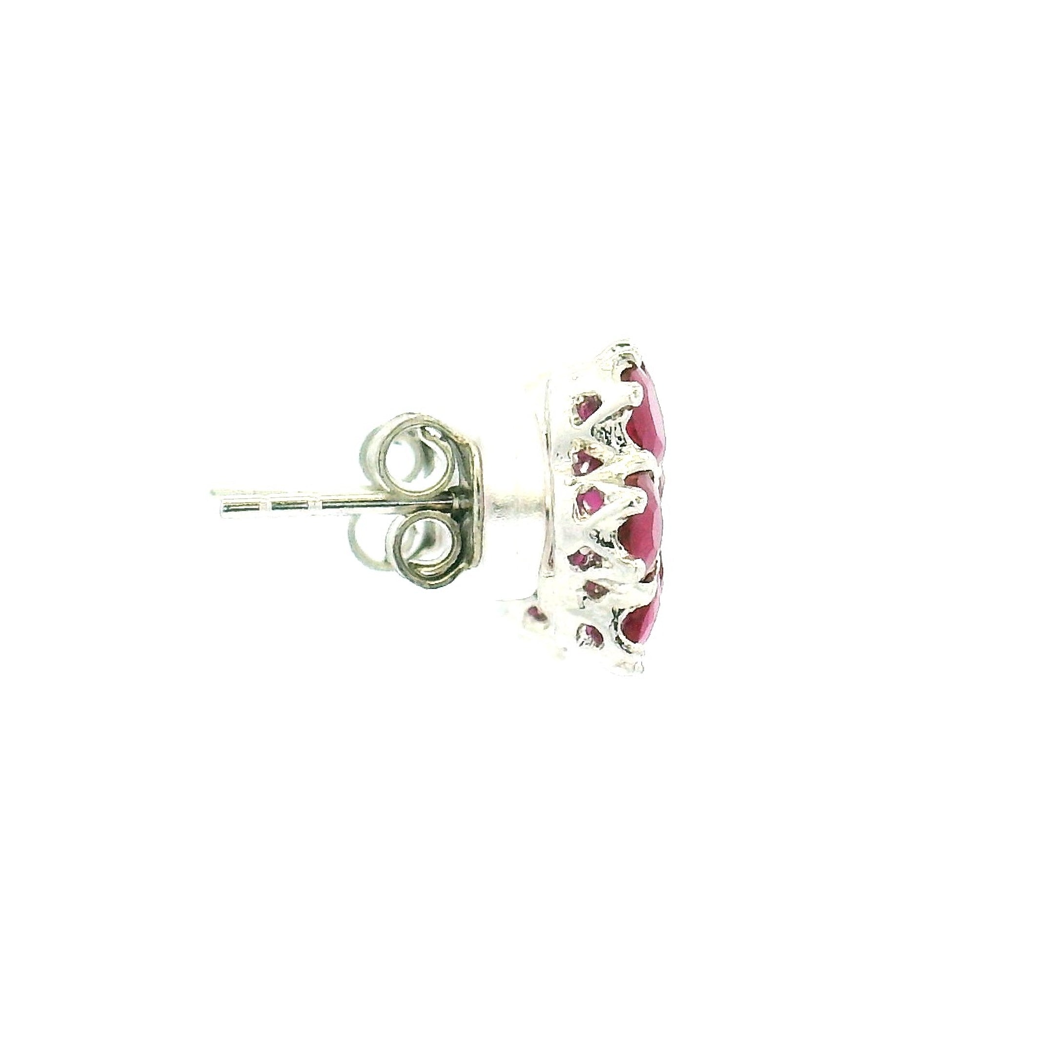 Delicate Pink Rosette Earrings