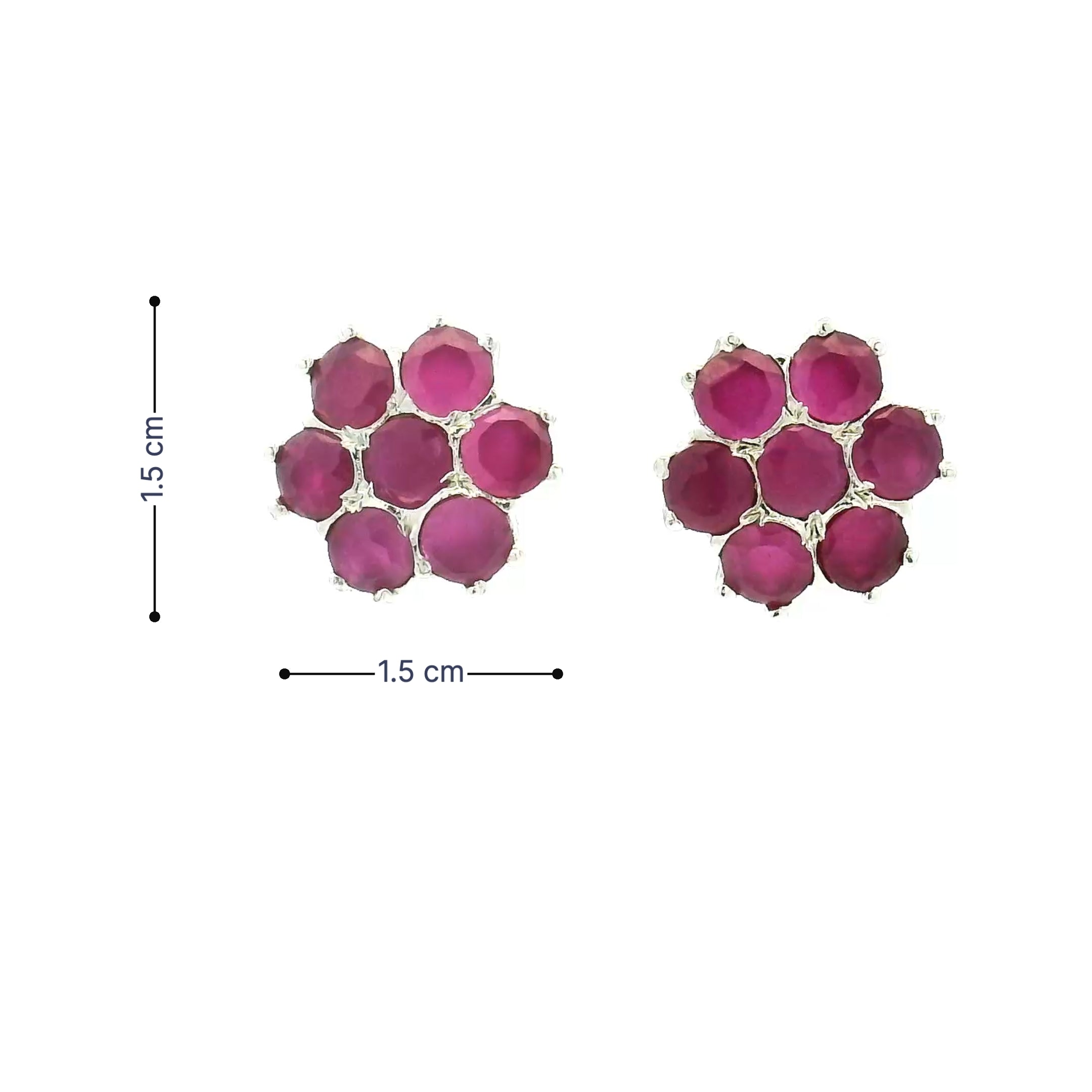 Delicate Pink Rosette Earrings