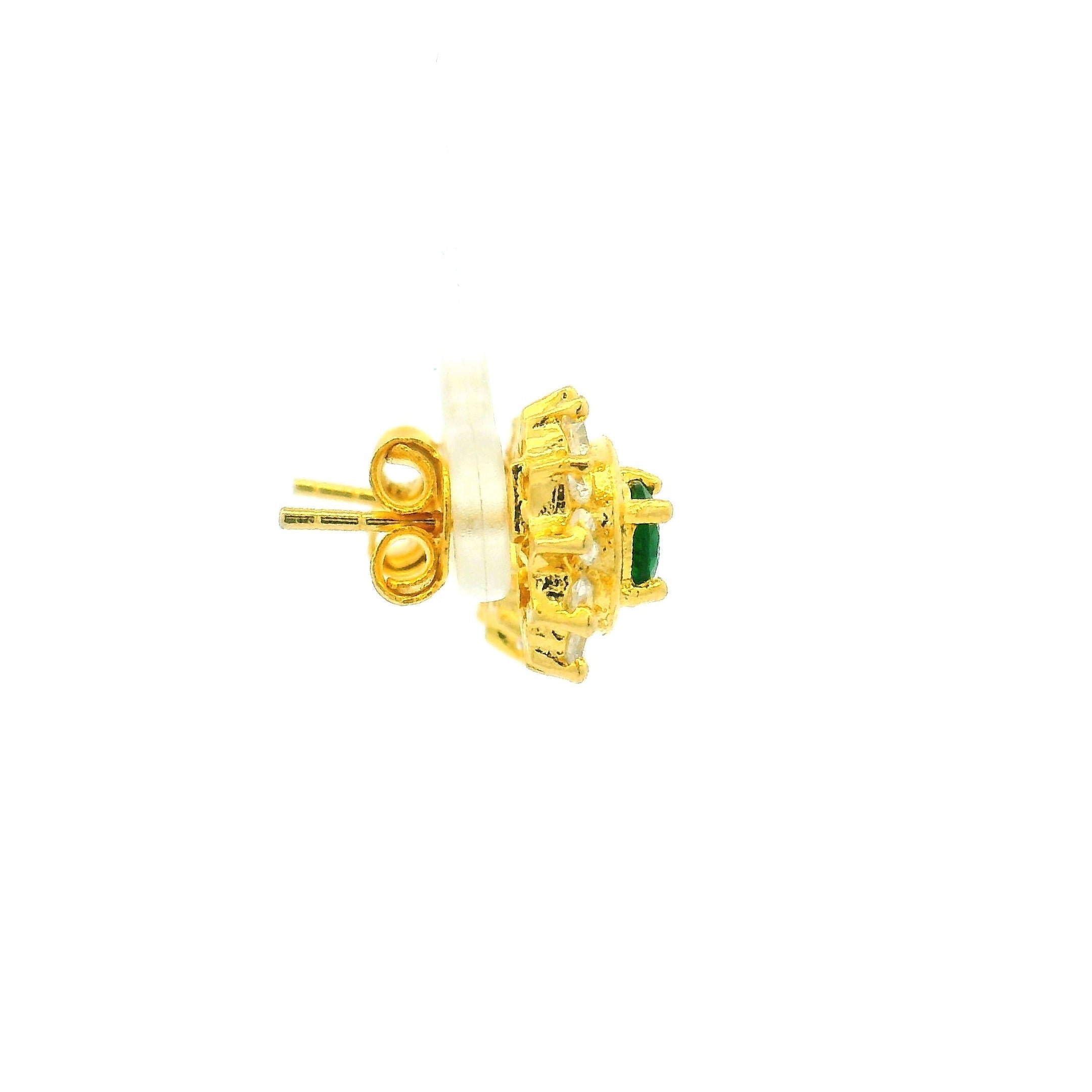Brilliant Starburst Gold Plated Stud