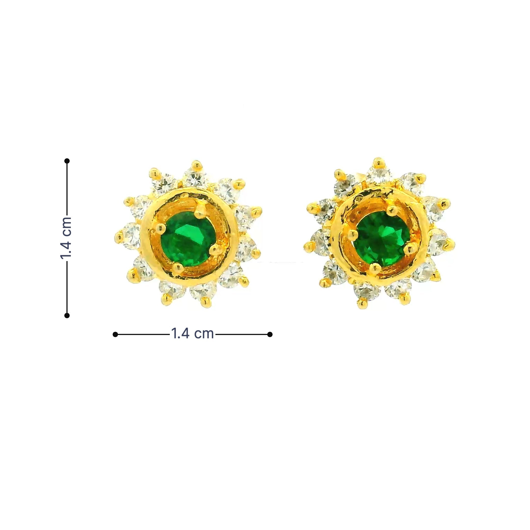 Brilliant Starburst Gold Plated Stud