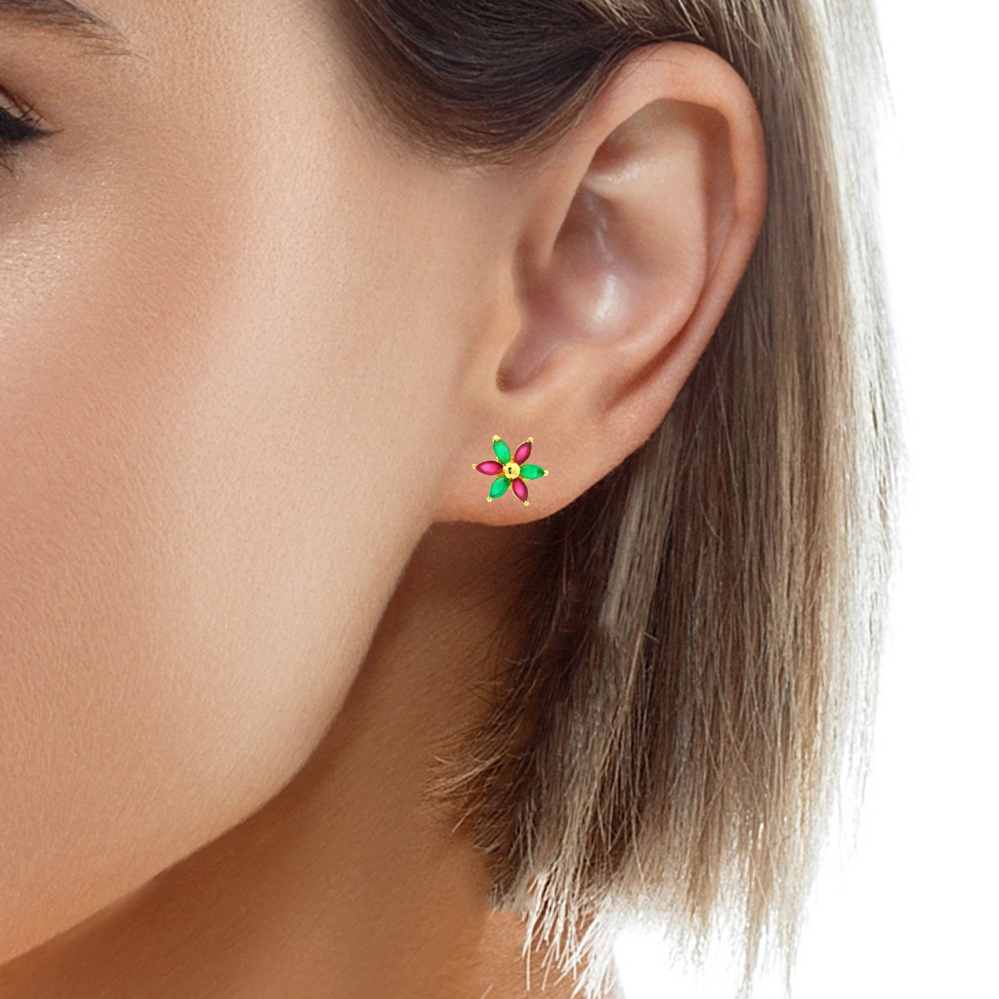 Dainty Flower Gold Plated Studs