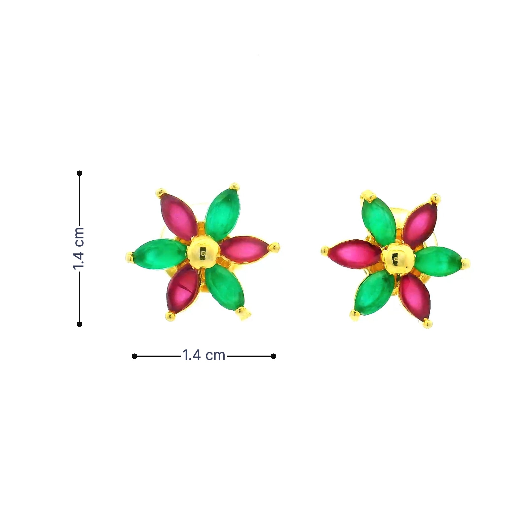 Dainty Flower Gold Plated Studs
