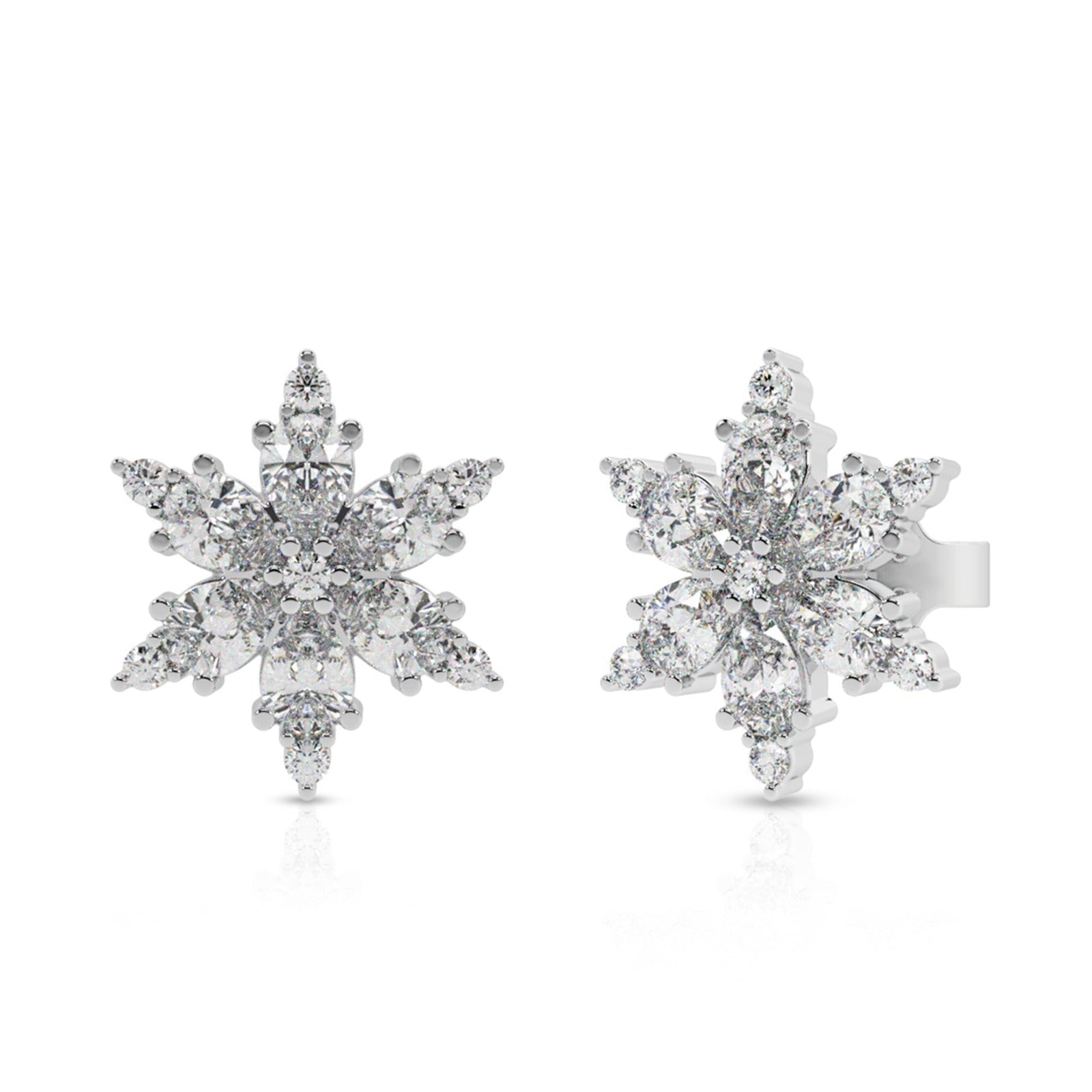 Elegant Crystal Snowflake Earrings