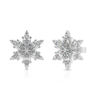 Elegant Crystal Snowflake Earrings