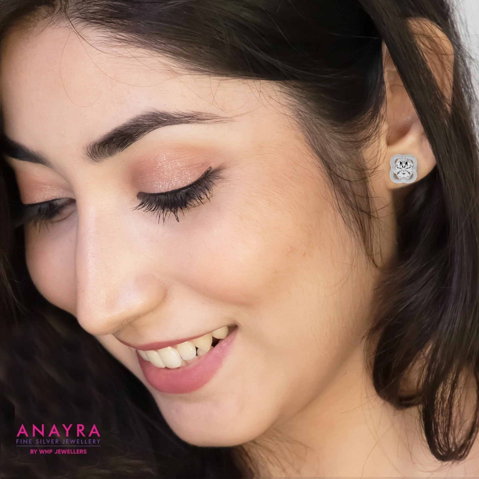 Petal Spark Solitaire Studs