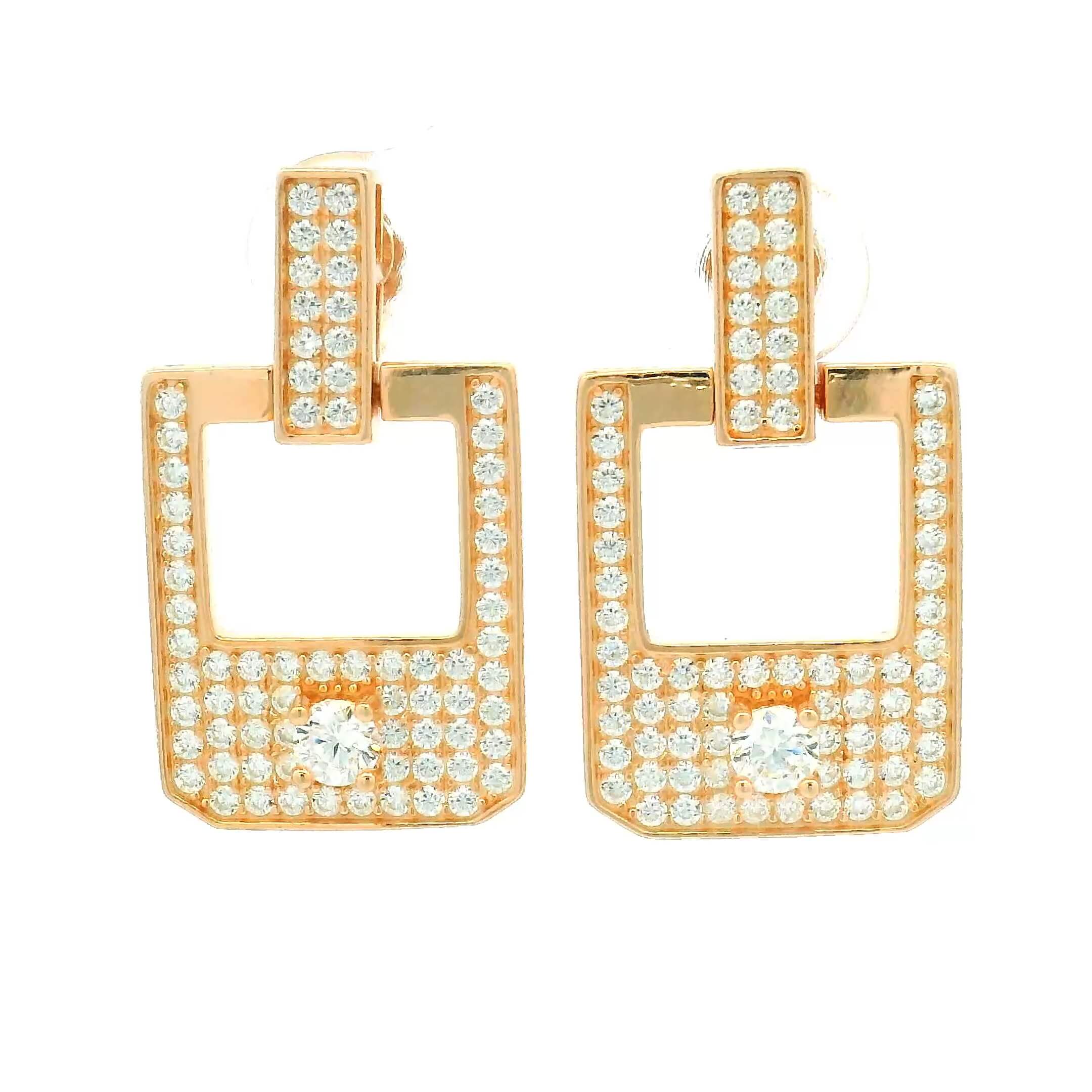 Two Tone Pave Drops