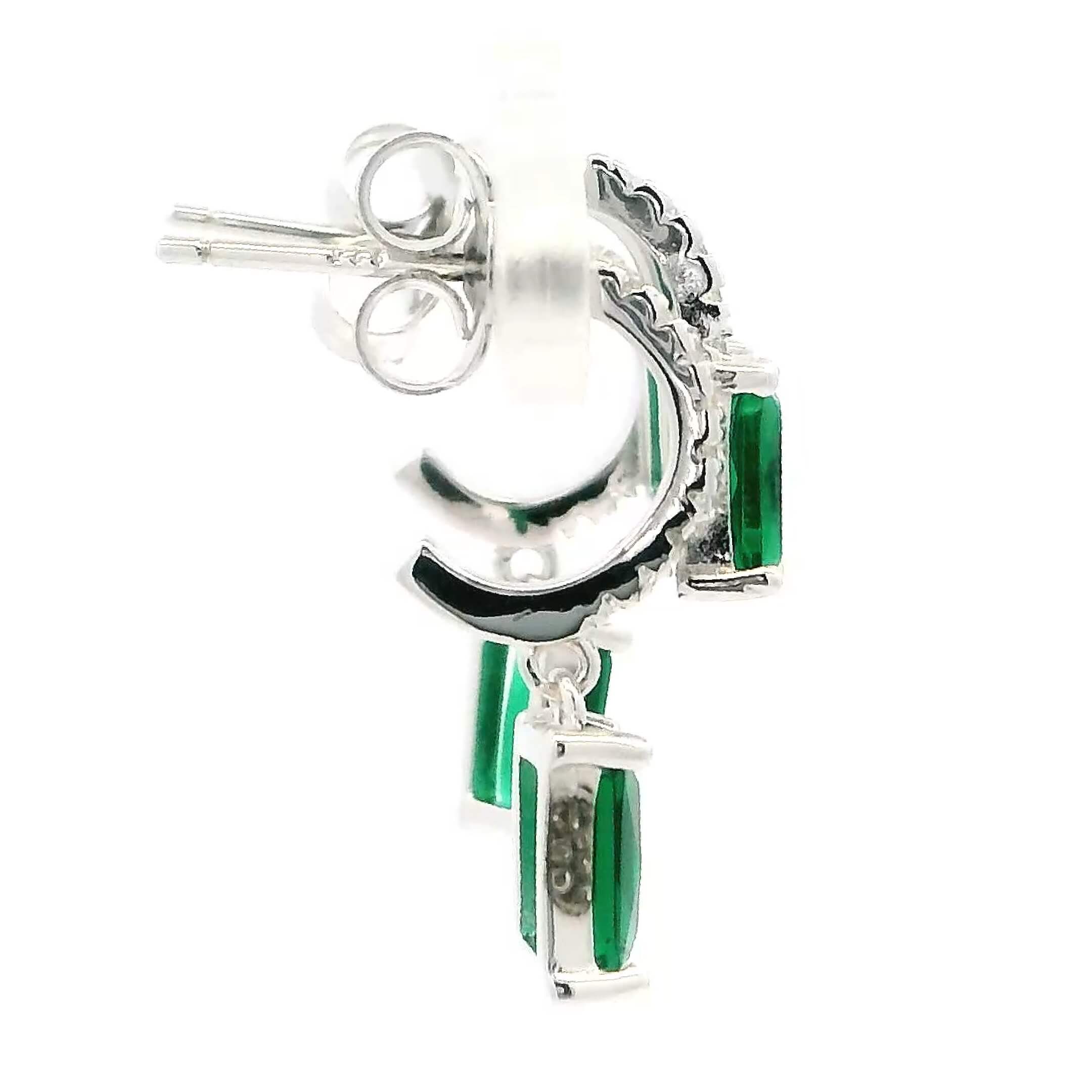 Emerald Shine Drop Earrings